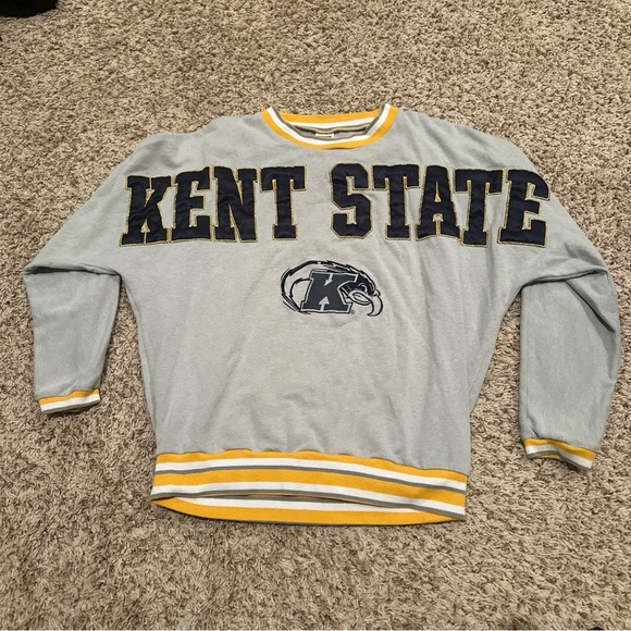 PINK Victoria's Secret Tops - Pink Victoria Secret Size Medium‎ Kent State Gray Crewneck Sweatshirt